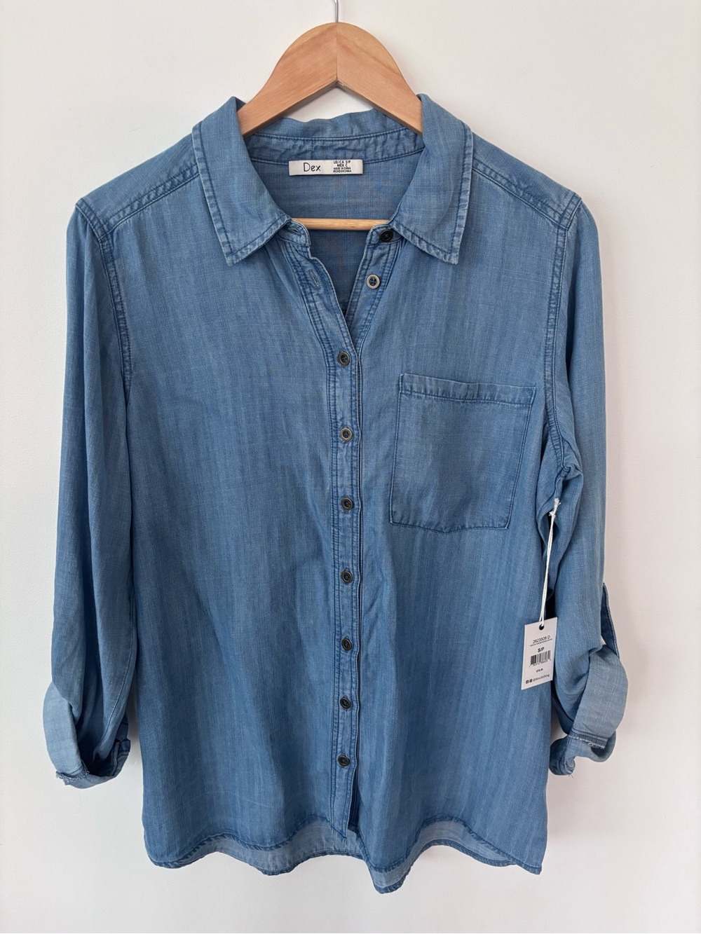 Dex Blue Chambray Button-Down Shirt